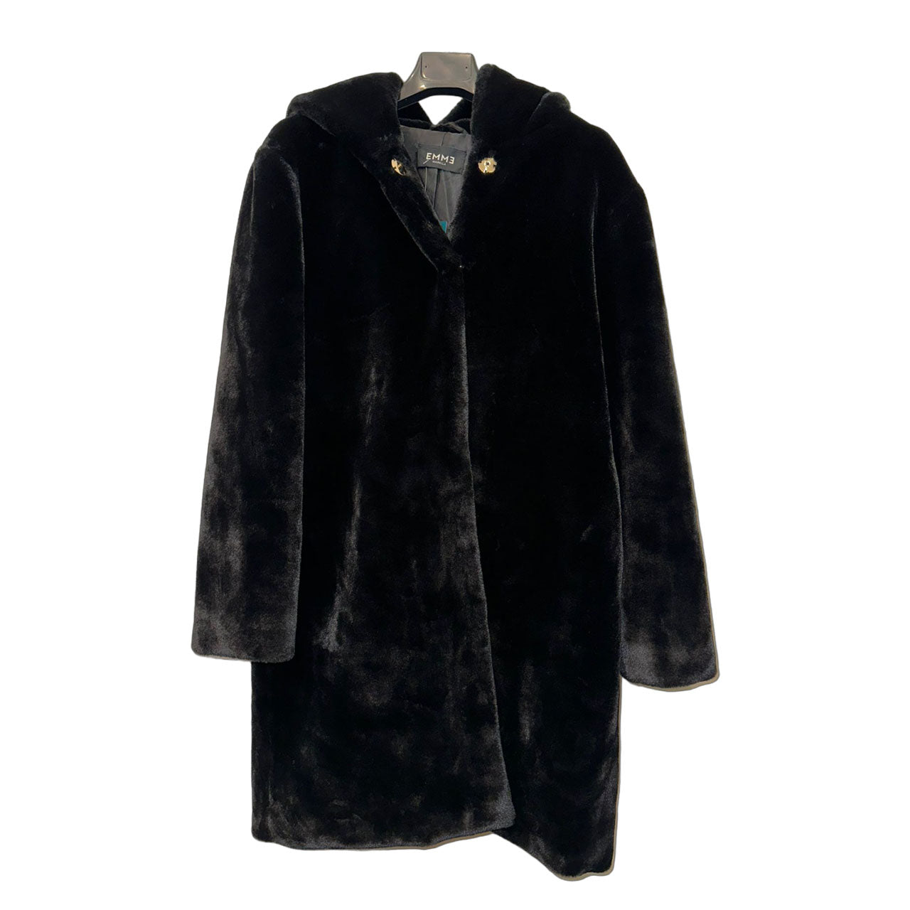 Cappotto in Eco Pelliccia Donna Nero Emme Marella – Rivesti Second Hand